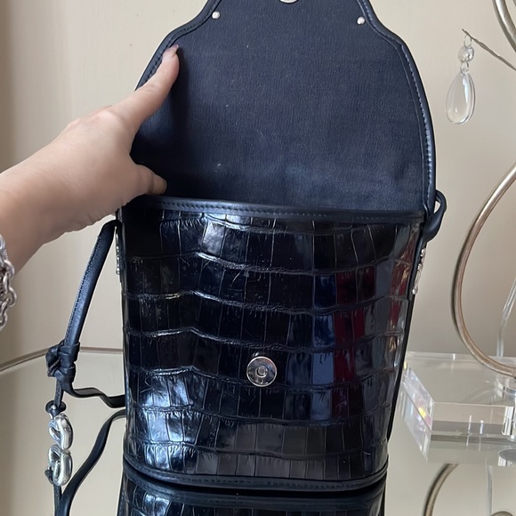 Brighton Embossed Alligator Print Leather Purse - Picture 7 of 12